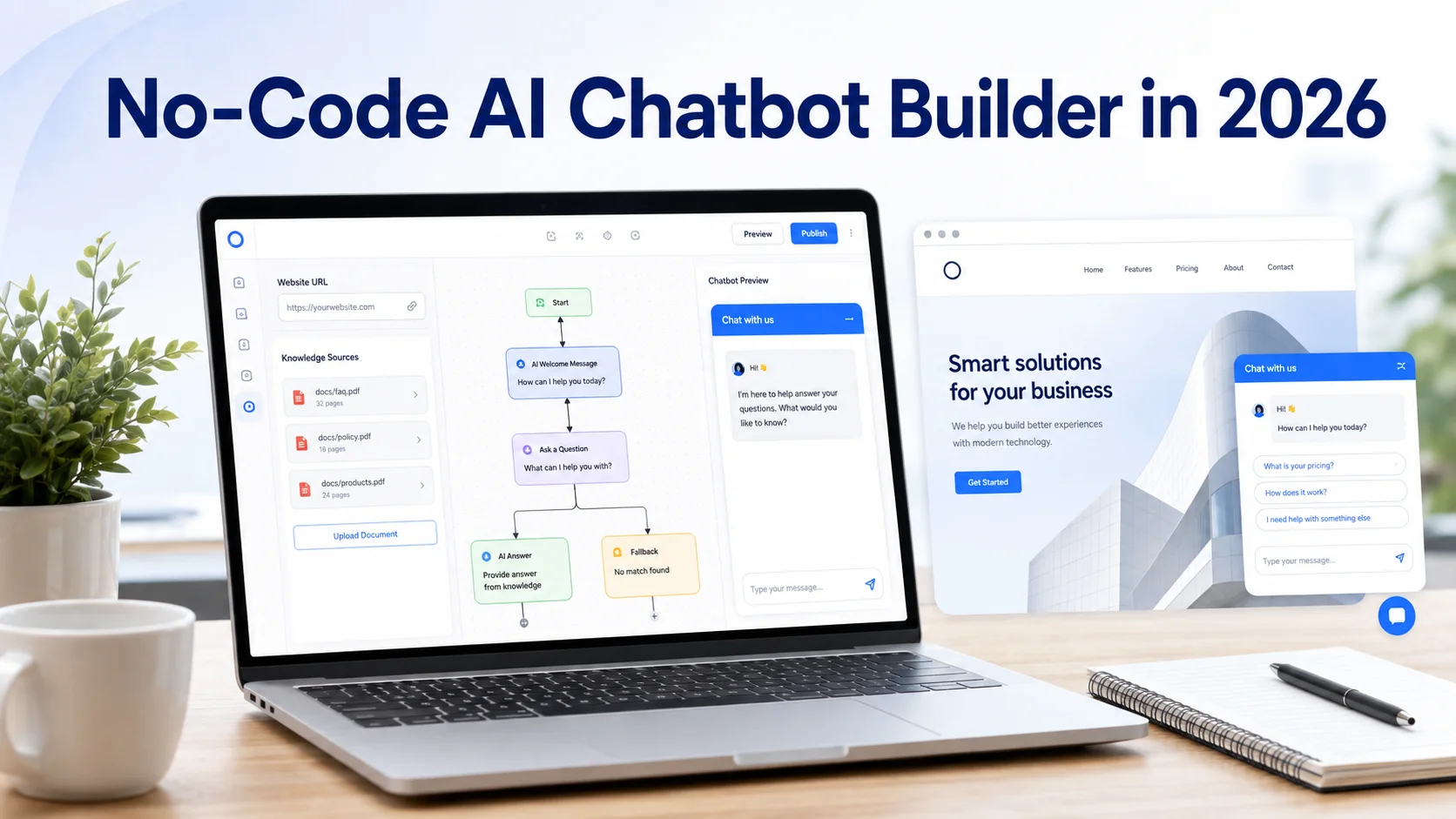 No-Code AI Chatbot Builder in 2026: From Website Content to a Working AI Assistant