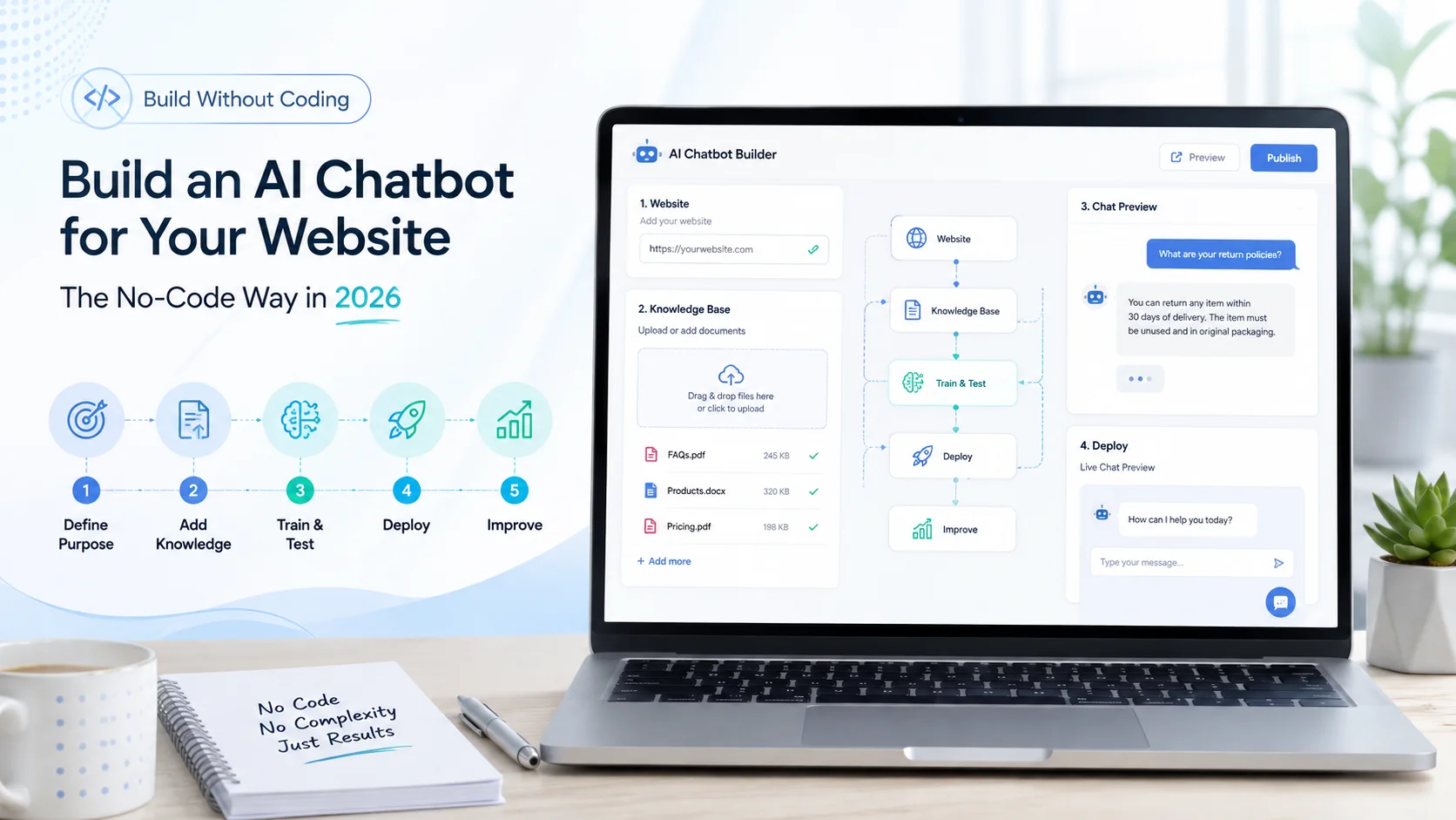How to Build an AI Chatbot Without Coding in 2026: A Simple Step-by-Step Guide